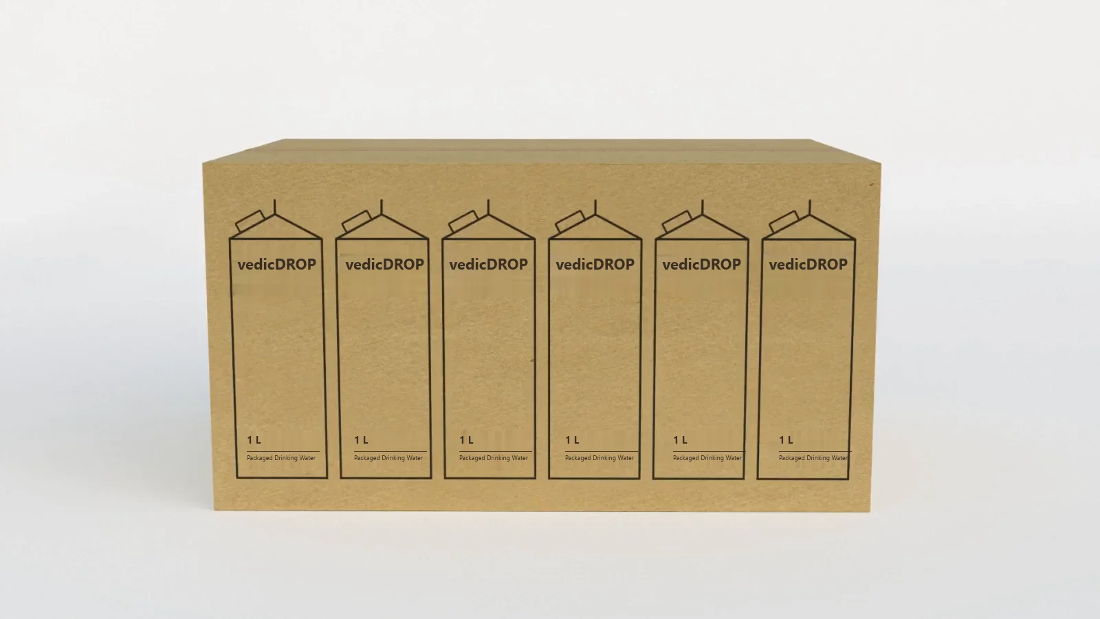 A shipping case of vedicDROP cartons