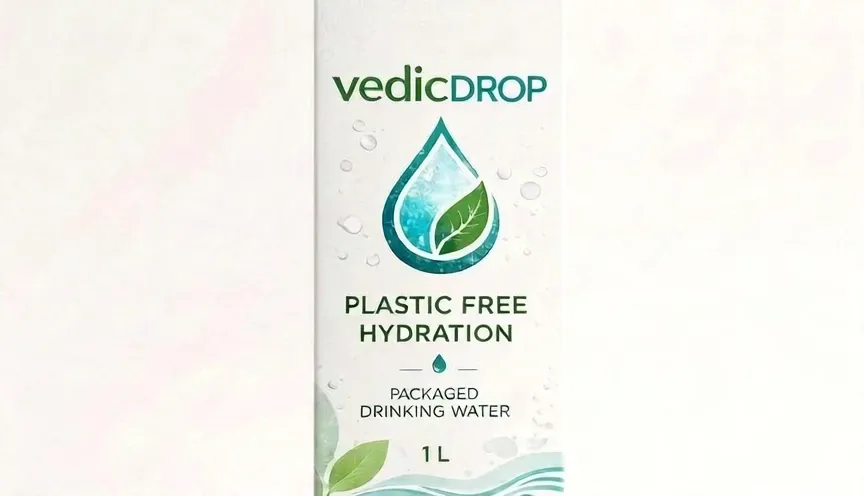 vedicDROP carton label close-up